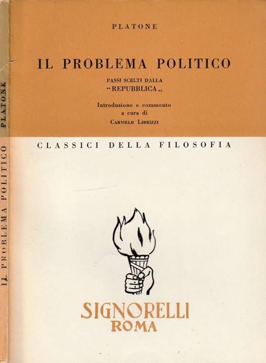 Il problema politico - Platone - copertina
