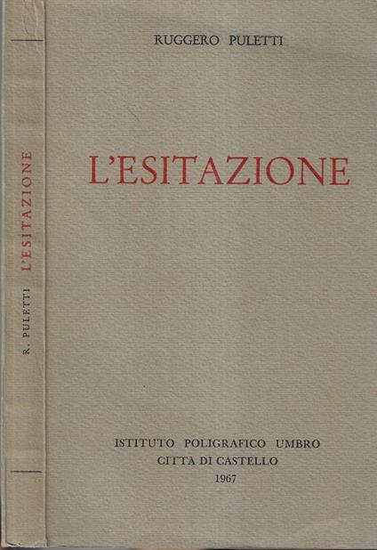 L' esitazione - Ruggero Puletti - copertina