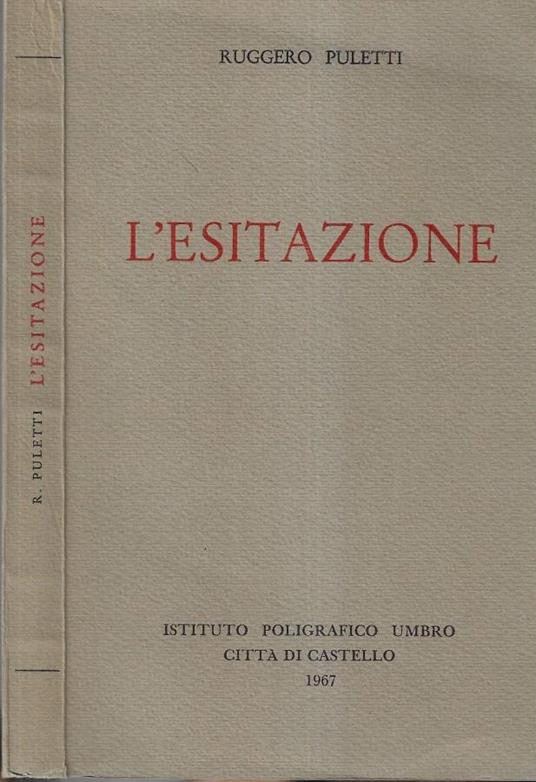 L' esitazione - Ruggero Puletti - copertina