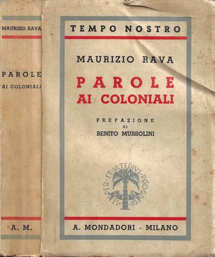 Parole ai Coloniali - Maurizio Rava - copertina