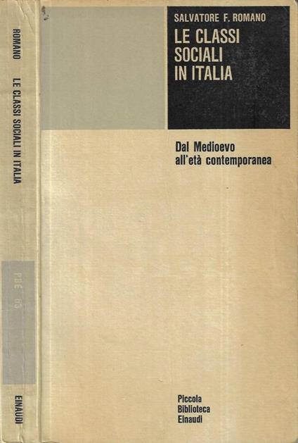 Le classi sociali in Italia - Salvatore F. Romano - copertina
