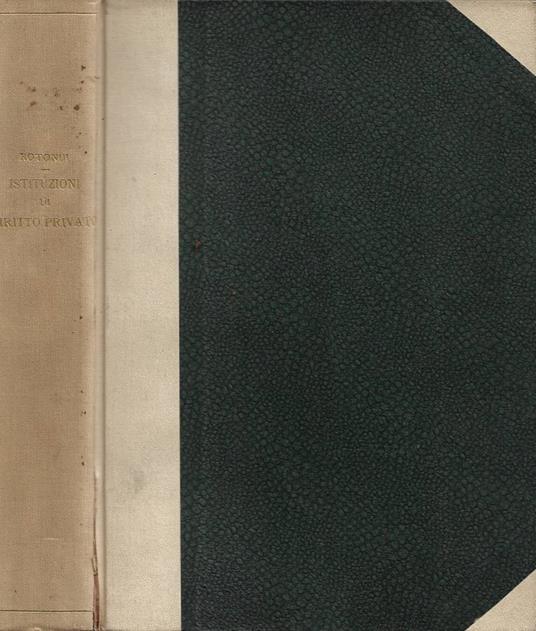 Istituzioni di Diritto Privato - Mario Rotondi - copertina