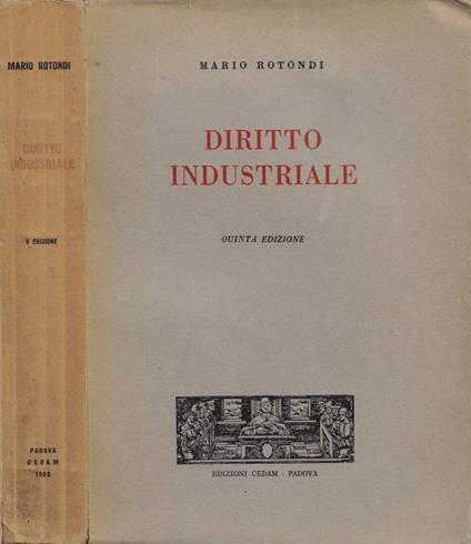 Diritto Industriale - Mario Rotondi - copertina