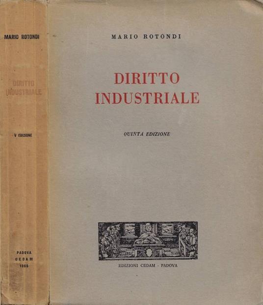 Diritto Industriale - Mario Rotondi - copertina
