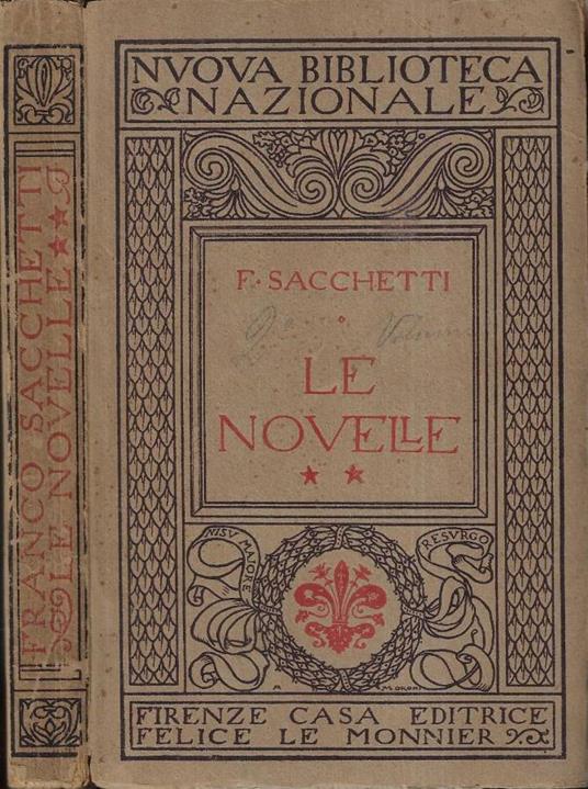 Le novelle vol. II - Franco Sacchetti - copertina