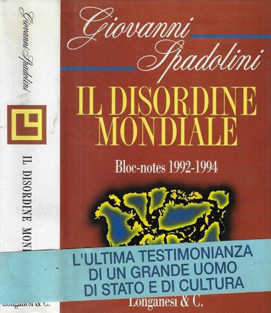 Il disordine mondiale - Giovanni Spadolini - copertina