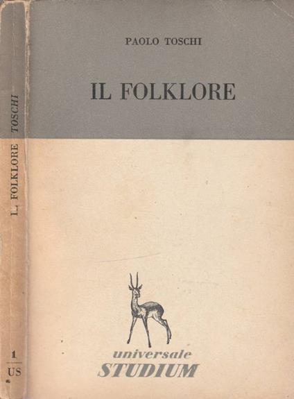 Il folklore - Paolo Toschi - copertina