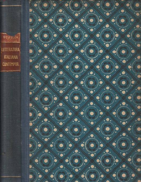 Letteratura italiana contemporanea - Carlo Vossler - copertina