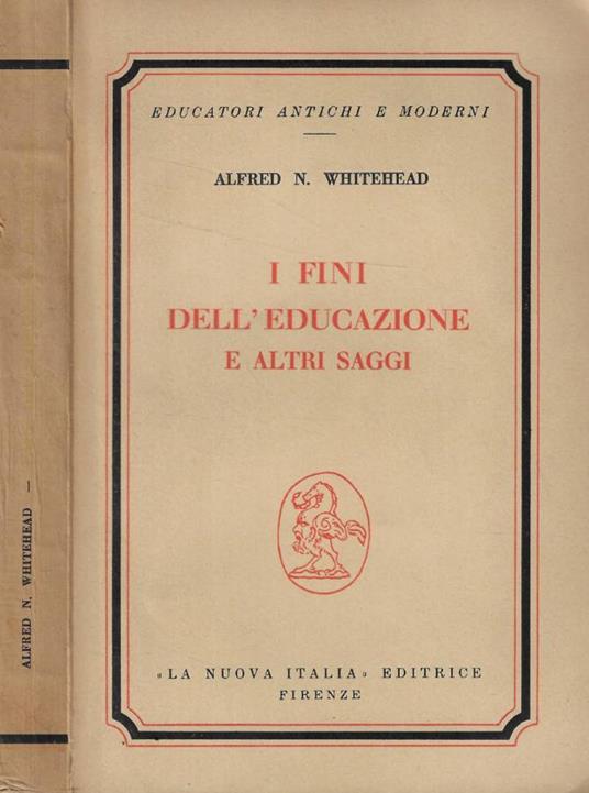 I fini dell'educazione e altri saggi - Alfred N. Whitehead - copertina