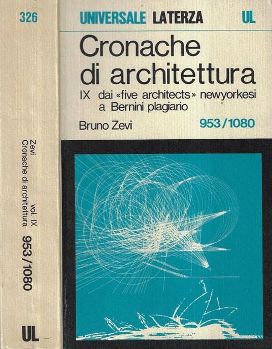 Cronache di architettura IX - Bruno Zevi - copertina