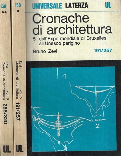 Cronache di architettura 5 - 6 - Bruno Zevi - copertina