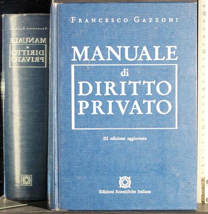 Manuale di diritto privato - Francesco Gazzoni - copertina