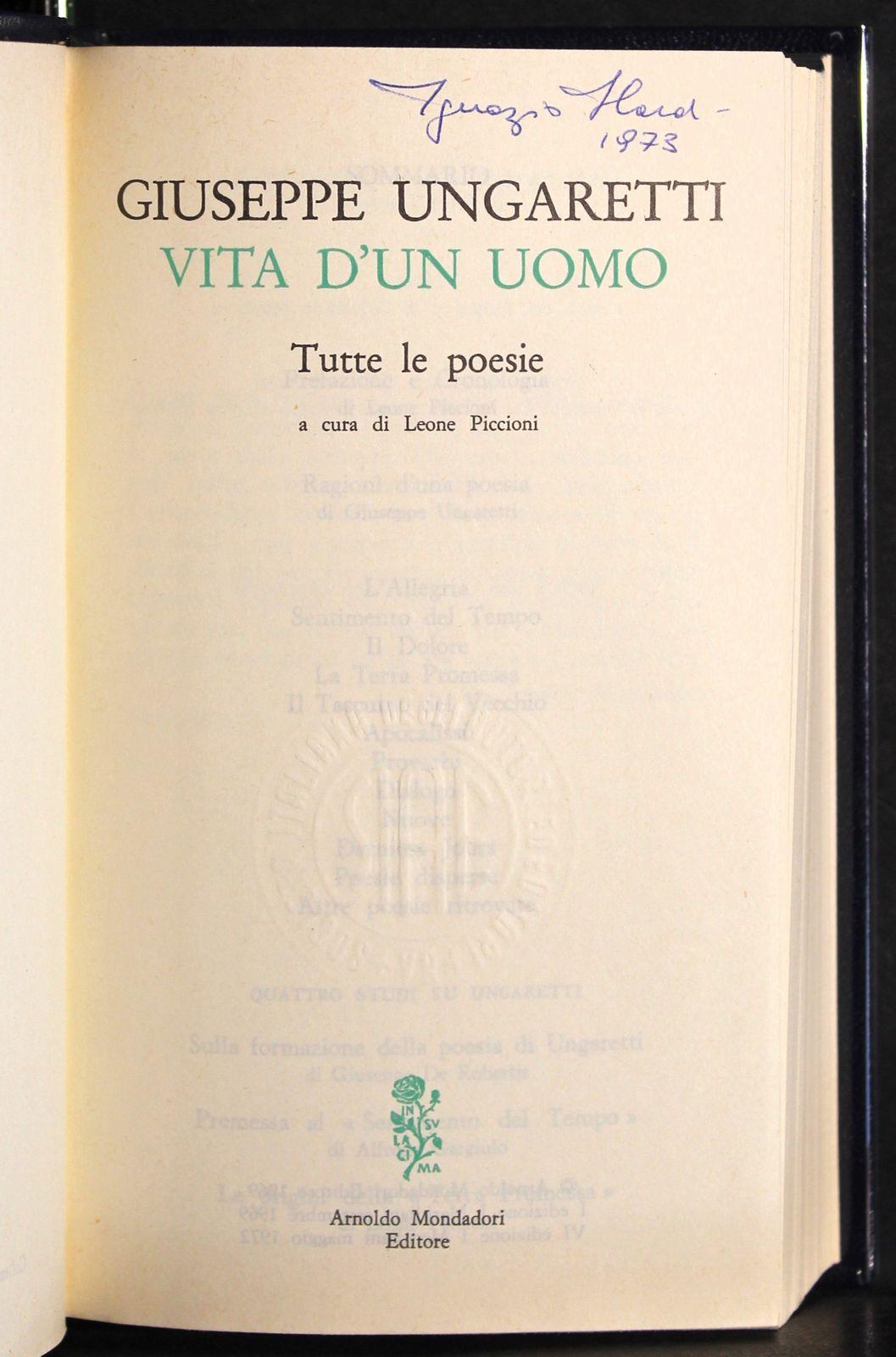 Vita d'un uomo. Tutte le poesie