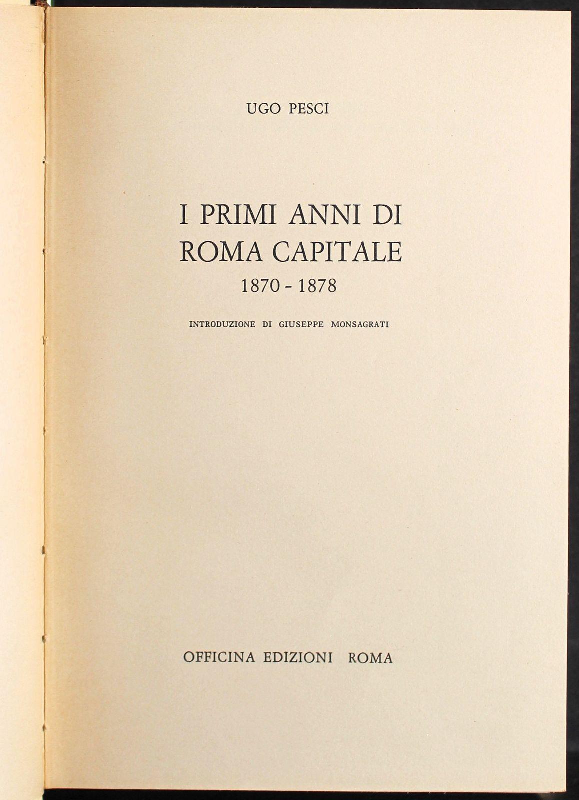I primi anni di Roma capitale 1870-1978