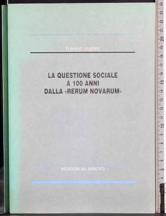 Questione sociale rerum novarum - Mariani - copertina