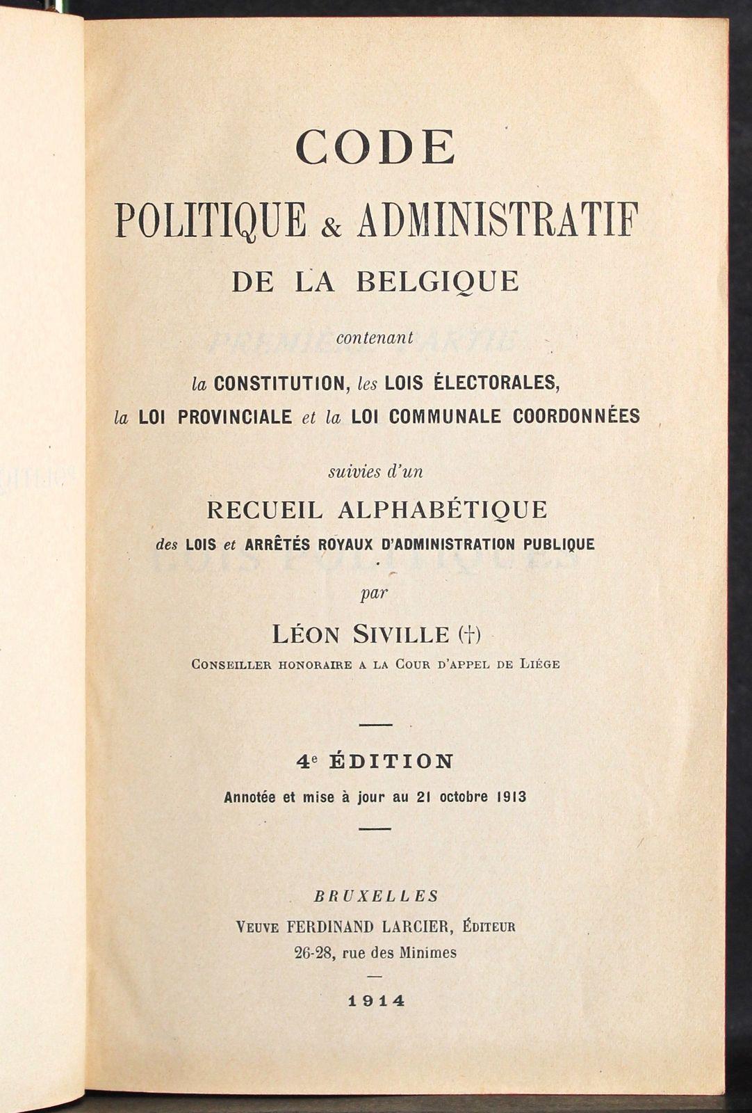 Code politique et administratif de la Belgique