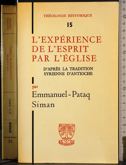L' experience de l'esprit par l'eglise - copertina