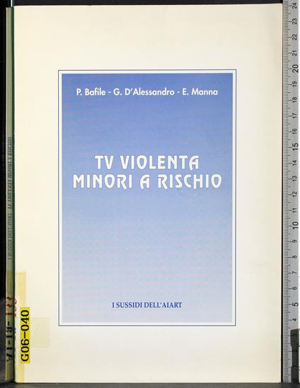 Tv violenta minori a rischio - copertina