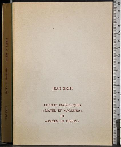 Lettres "Mater et magistra" et "Pacem in terris" - copertina