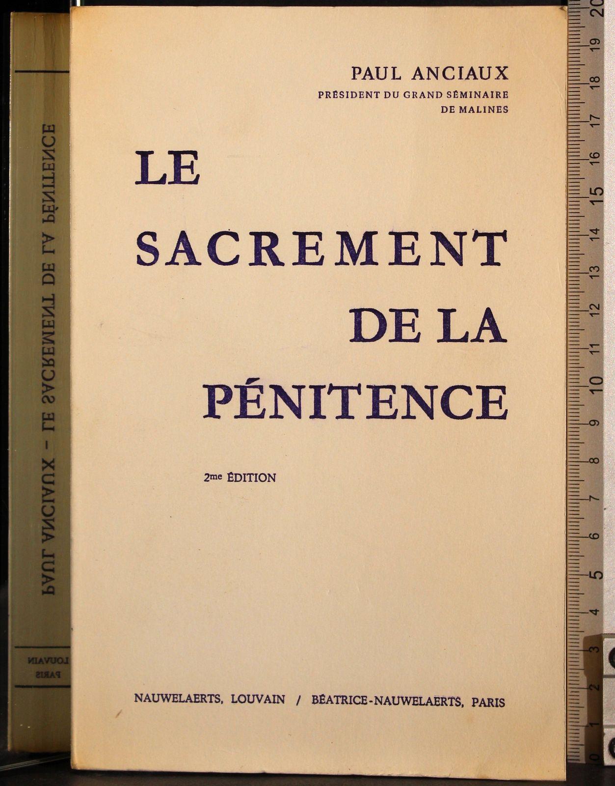 Le sacrement de la penitence