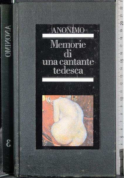 Memorie di una cantante tedesca - Anonimo - copertina