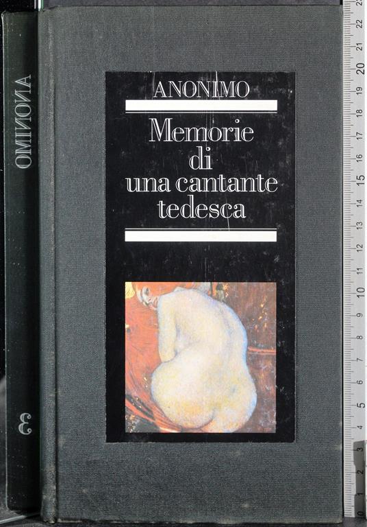 Memorie di una cantante tedesca - Anonimo - copertina