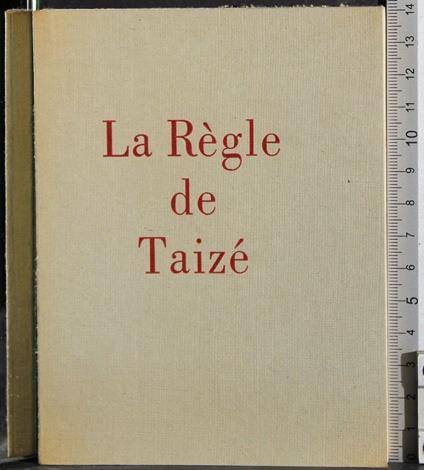 regle de Taize - copertina