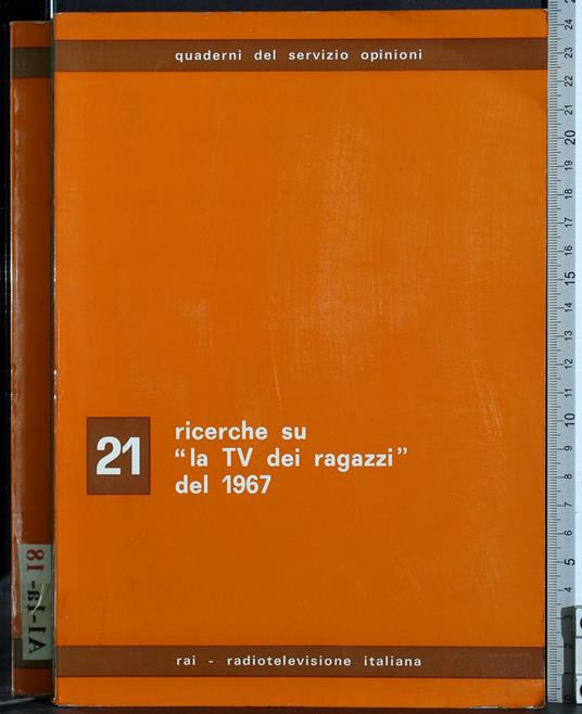 Quaderni del servizio opinioni. Vol 21. Ricerche TV ragazzi - copertina