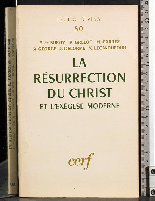 resurrection du Christ et l'exegese moderne - copertina