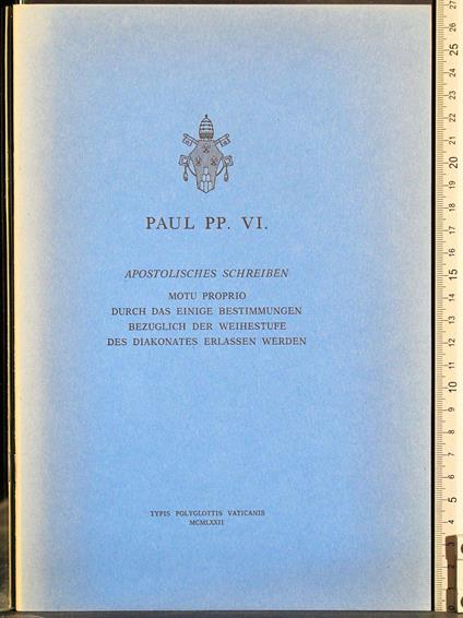Paul PP. VI. Apostolisches Schreiben - copertina
