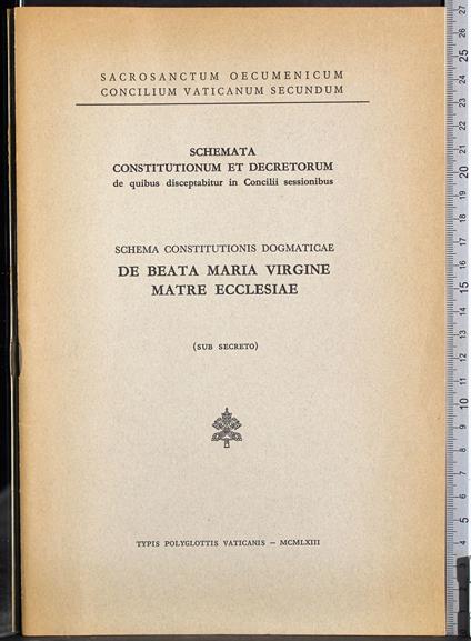 De Beata Maria Virgine matre ecclesiae - copertina