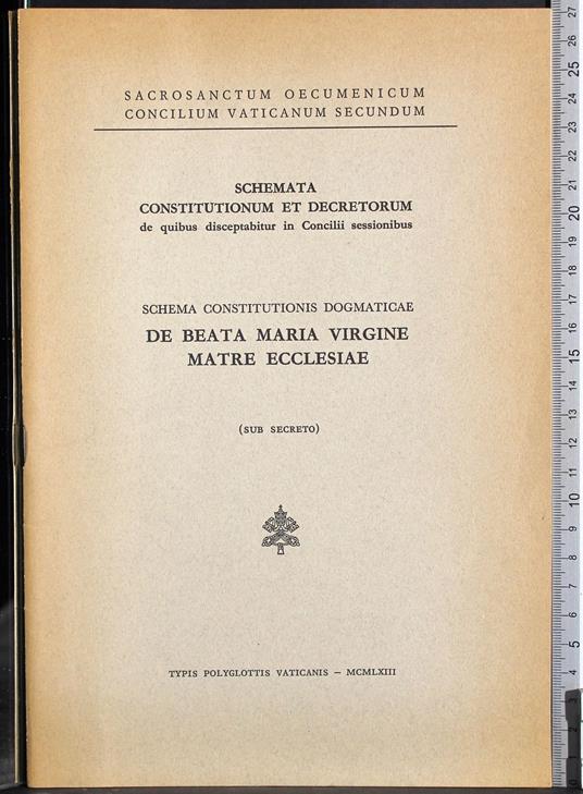 De Beata Maria Virgine matre ecclesiae - copertina