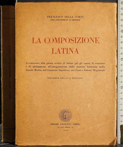 composizione latina - Francesco Della Corte - copertina