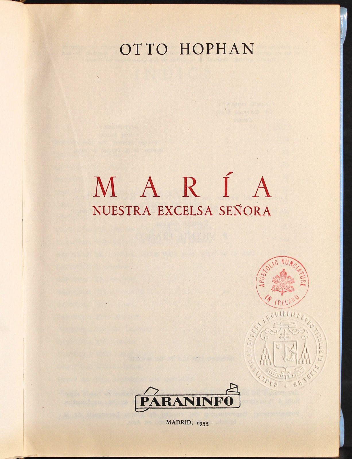 Maria nuestra excelsa senora
