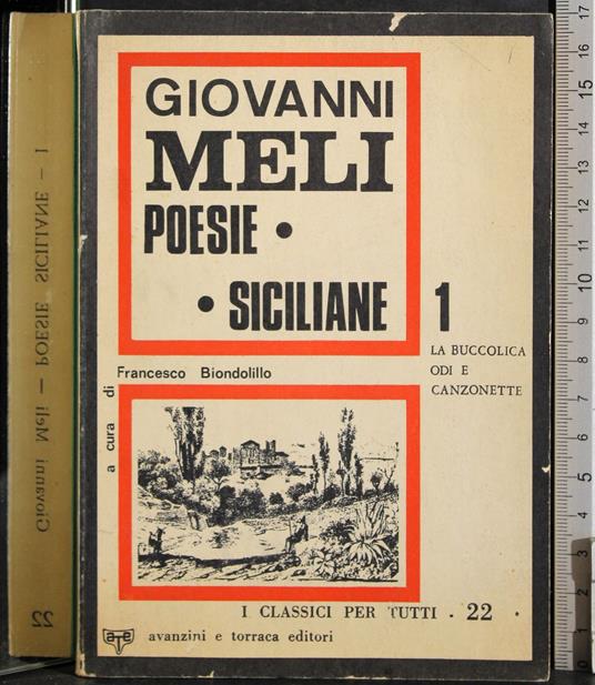 Poesie Siciliane 1 - Giovanni Meli - copertina