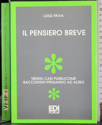 Il pensiero breve - Luigi Pavia - copertina