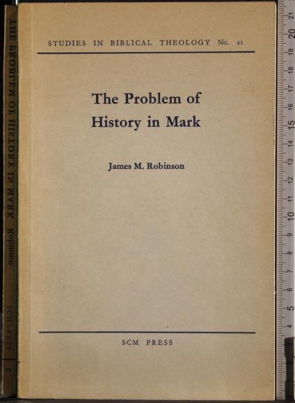 The problem of history in Mark - James Robinson - copertina