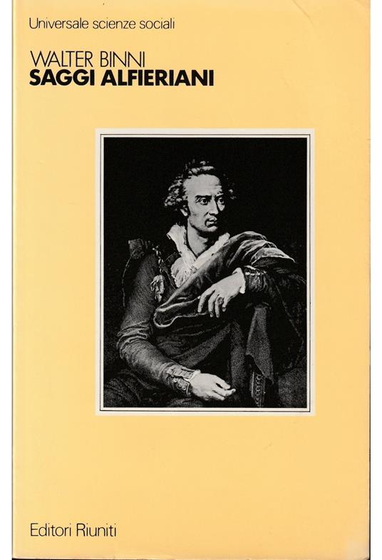Saggi alfieriani - Walter Binni - copertina