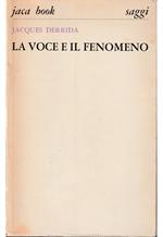 voce e il fenomeno Introduzione al problema del segno nella fenomenologia di Husserl