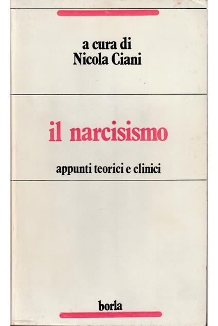 Il narcisismo Appunti teorici e clinici - copertina