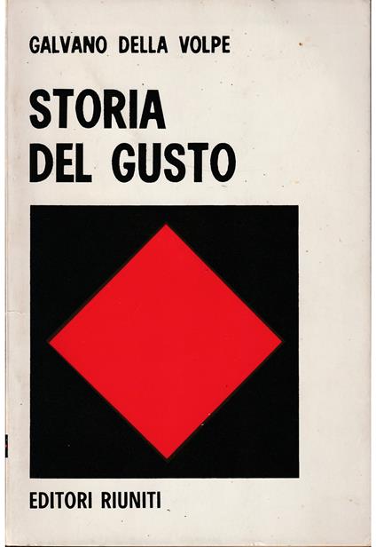 Storia del gusto - copertina