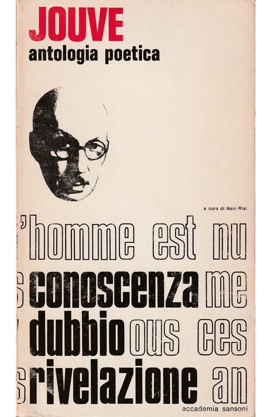 Conoscenza dubbio rivelazione Antologia poetica - copertina