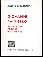 Giovanni Paisiello Valutazioni critiche rettificate