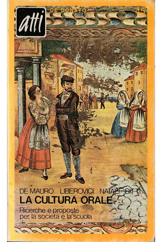 cultura orale Ricerche e proposte per la società e la scuola - copertina