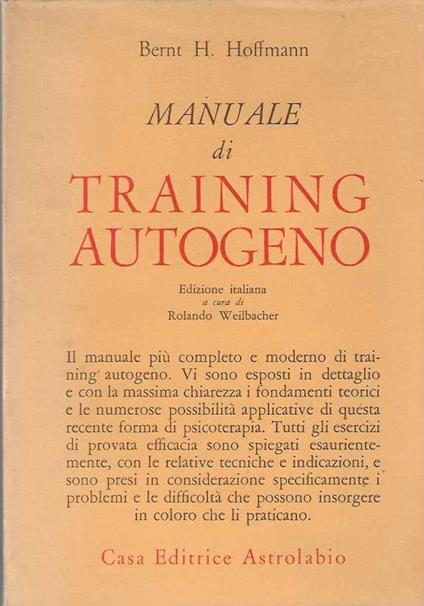 Manuale di training Autogeno - Bernt Hoffmann - copertina
