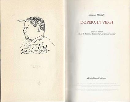 L' Opera in Versi - Eugenio Montale - copertina