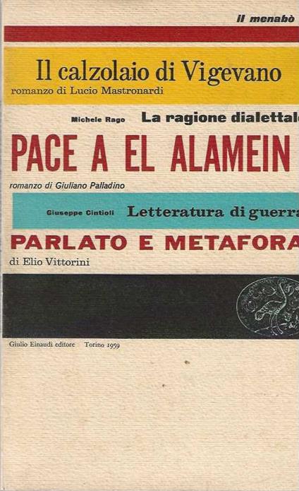 Il Calzolaio di Vigevano - il menabò 1 - copertina