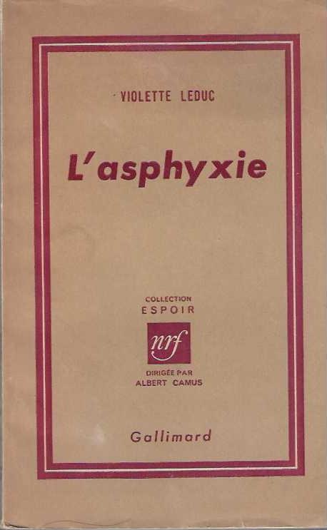 L' L' asphyxie - Violette Leduc - copertina