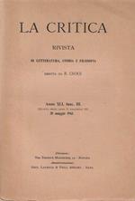 Critica Rivista di letteratura, storia e filosofia. anno XLI, Fascicolo III