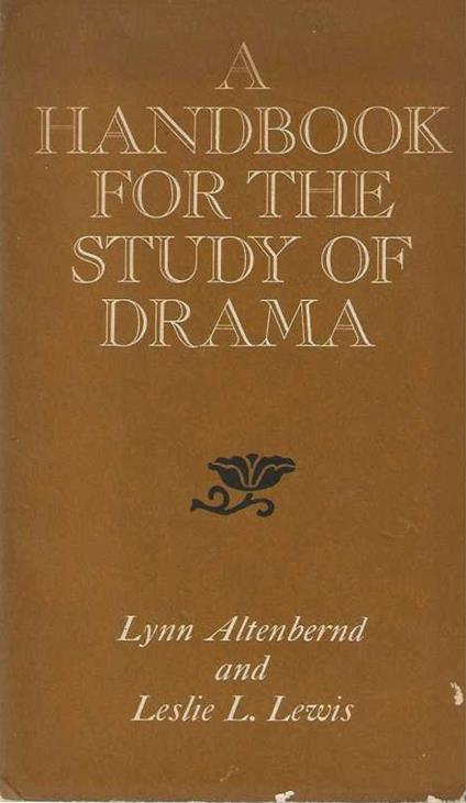 A Handbook for the study of drama - copertina